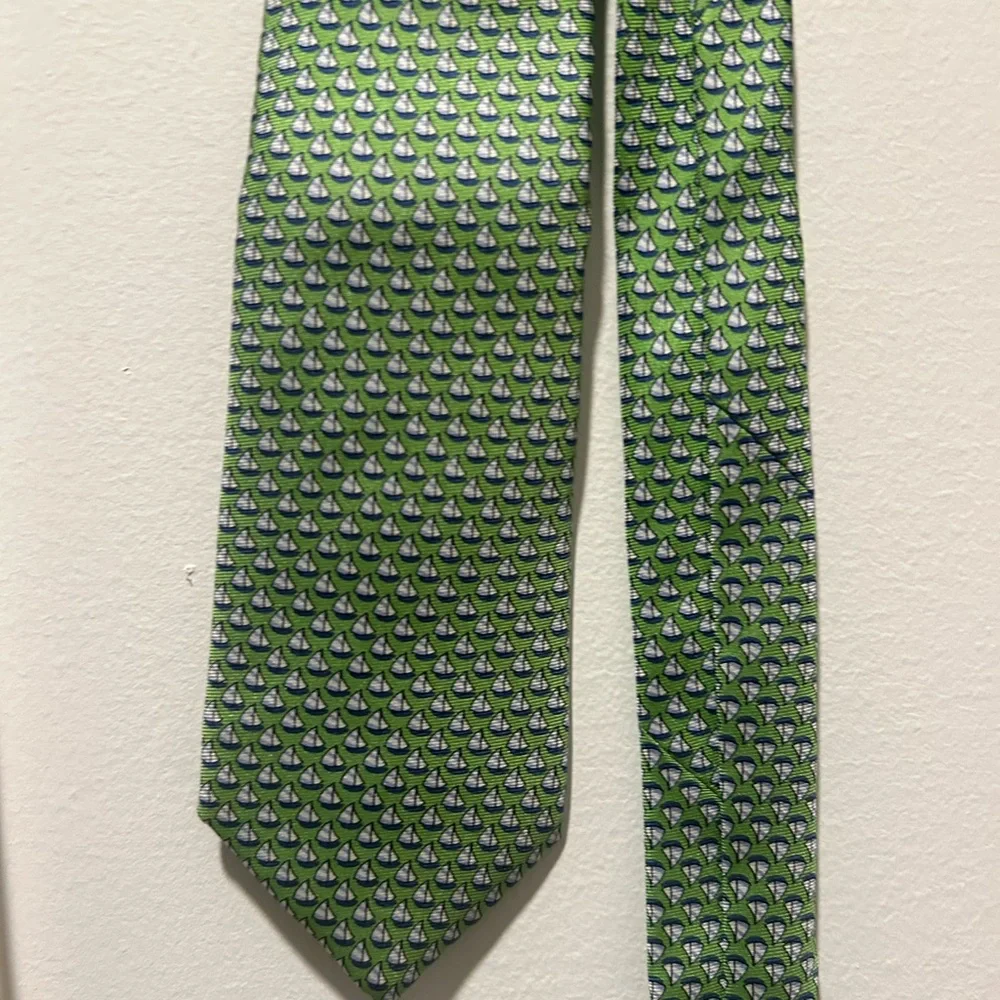 Boys Brooks Brothers sailboat tie NWT